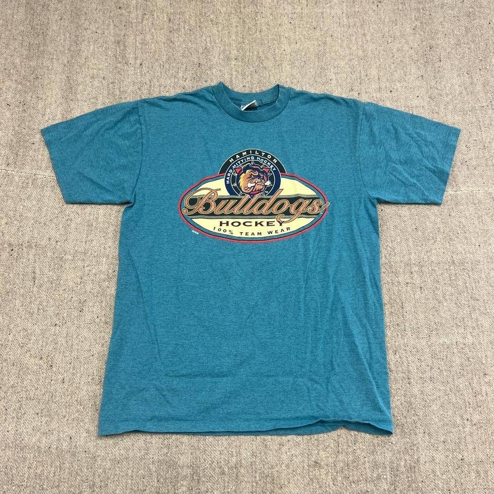 Vintage Hamilton Bulldogs Shirt Mens Medium Blue 1990s